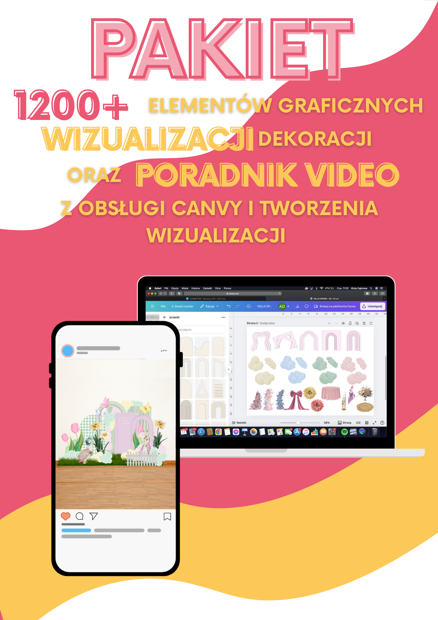 pakiet grafik do wizualizacji, grafiki do wizualizacji balonowych, wizualizacje dekoracji